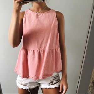 Pink Peplum Top